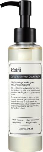 Dear, Klairs Gentle Black Fresh Cleansing Oil Увлажняющее гидрофильное масло