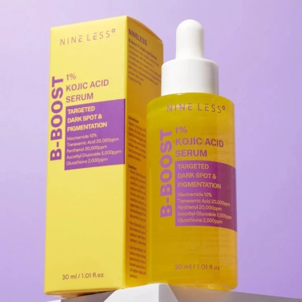 NINE LESS B-Boost 1% Kojic Acid Serum Укрепляющая ампульная сыворотка с пробиотиками