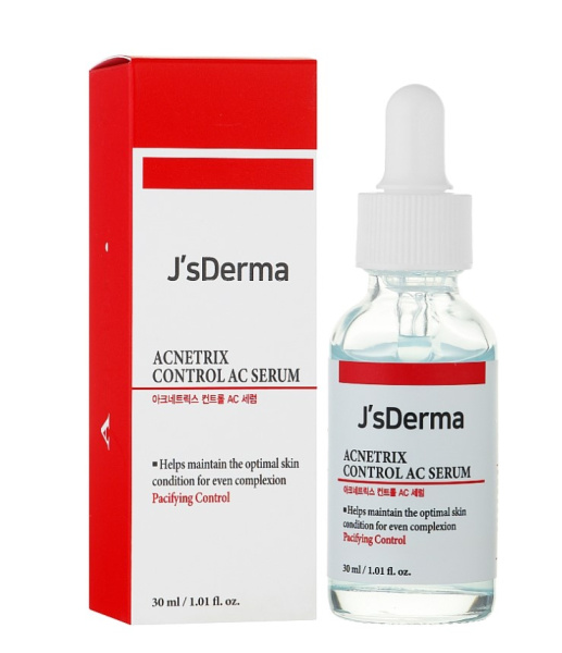 JsDerma Anti Ac Serum Acnetrix Niacinamide 8% Zn-PCA 1%  Ферментированная осветляющая сыворотка с экстрактом риса
