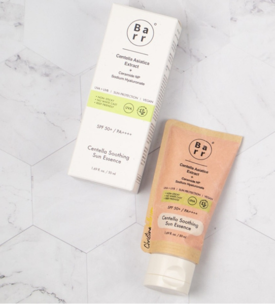 Barr Centella Soothing Sun Essence SPF50+ PA++++ Солнцезащитный крем для чувствительной кожи